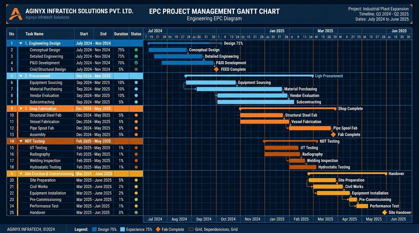 Aginyx Project Management Gantt Chart